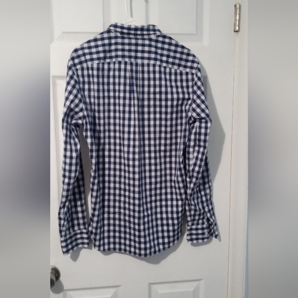J. Crew Blue and White Plaid Button-Down Shirt - Picture 3 of 3